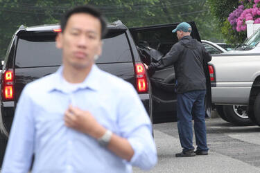 Tiffany Trump and Boyfriend Ross Mechanic Spotted out in the Hamptons Getting Coffee with Secret Service