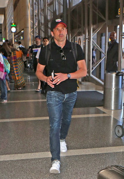 Patrick Dempsey In A Rush To Catch His Flight At LAX