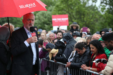 Jeremy Corbyn campaigning on Teesside