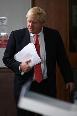 Boris Johnson on the campaign trail in Shildon County Durham