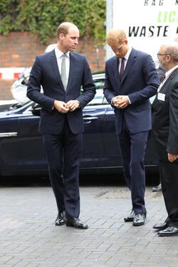 The Duke of Cambridge and Prince Harry arriving at the new Support4Grenfell Community Hub in West London The Duke of Cambridge and Prince Harry arriving at the new Support4Grenfell Community Hub in West London