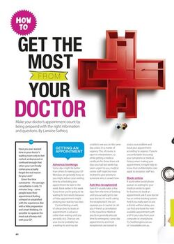 Get the most from your doctor Get the most from your doctor