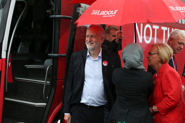 Jeremy Corbyn campaigning on Teesside