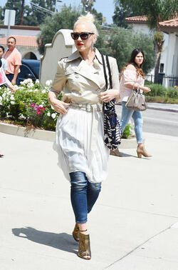Gwen Stefani Fashionable At Sunday Services With The Boys
