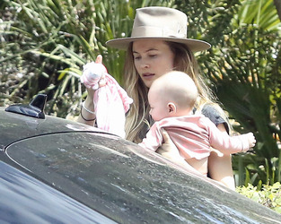 Behati Prinsloo and Adam Levine with Daughter Dusty Rose