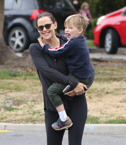 Jennifer Garner bonds with her three children in Brentwood as her divorce from husband Ben Affleck looms. Jennifer Garner bonds with her three children in Brentwood as her divorce from husband Ben Affleck looms.