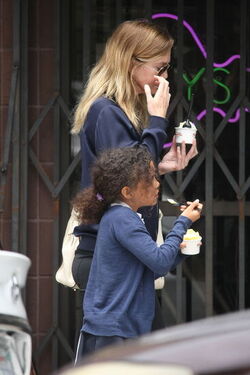 Ellen Pompeo and daughter Stella get out for some frozen yogurt in Beverly Hills.