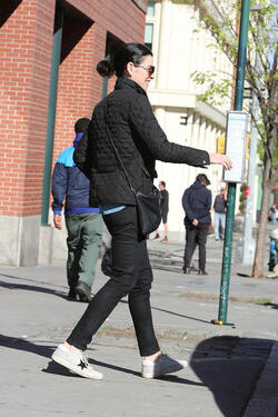 Julianna Margulies on her way to gym