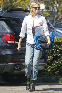 Charlize Theron Goes Grocery Shopping at Whole Foods