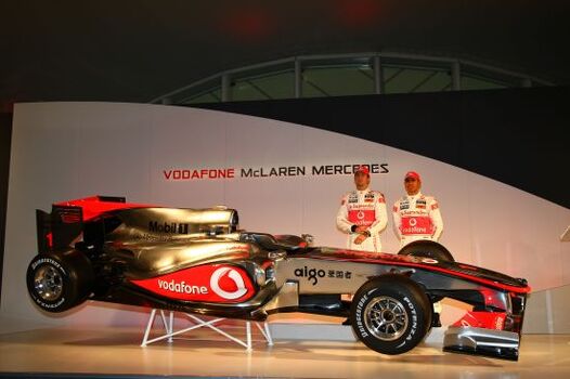 Vodafone McLaren Mercedes MP4 25 Launch Newbury GBR 29 01 2010 Vodafone McLaren Mercedes MP4 25 Launch Newbury GBR 29 01 2010