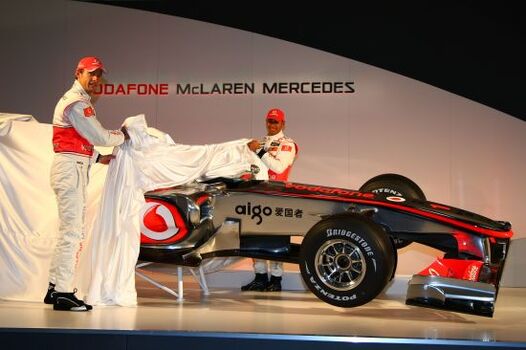Vodafone McLaren Mercedes MP4 25 Launch Newbury GBR 29 01 2010 Vodafone McLaren Mercedes MP4 25 Launch Newbury GBR 29 01 2010
