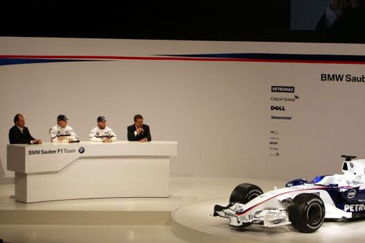 Launch BMW Sauber F1.08 Munich Germany 14 01 2008 Launch BMW Sauber F1.08 Munich Germany 14 01 2008