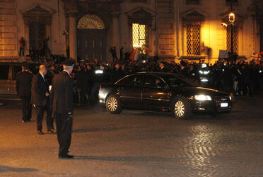 BERLUSCONI AL QUIRINALE PER DIMISSIONI BERLUSCONI AL QUIRINALE PER DIMISSIONI
