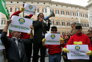 MANIFESTAZIONE VERDI CONTRO BERLUSCONI