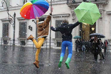 FITTA NEVICATA A ROMA