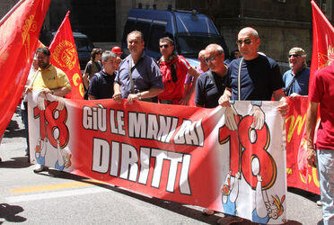 MANIFESTAZIONE FIOM CGIL CONTRO RIFORMA LAVORO