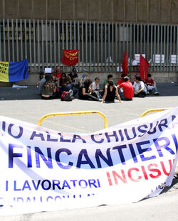 MANIFESTAZIONE LAVORATORI FINCANTIERI