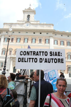 MANIFESTAZIONE LAVORATORI SIAE MANIFESTAZIONE LAVORATORI SIAE