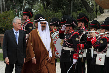 INCONTRO MARIO MONTI SHEIKH HAMAD BIN KHALIFA AL THANI