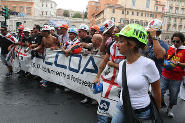 MAN OPERAI ALCOA AL MINISTERO SVILUPPO ECONOMICO