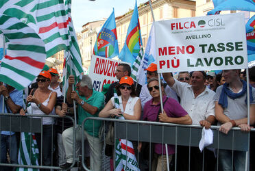 MAN CISL UIL UGL CONTRO MANOVRA ECONOMICA