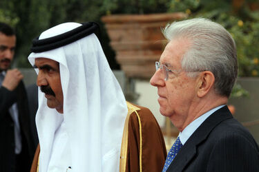 INCONTRO MARIO MONTI SHEIKH HAMAD BIN KHALIFA AL THANI