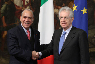 INCONTRO ANGEL GURRIA MARIO MONTI