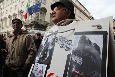 MANIFESTAZIONE TASSISTI CONTRO LIBERALIZZAZIONE