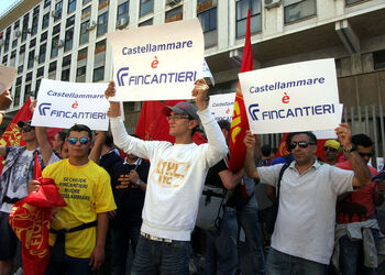 MANIFESTAZIONE LAVORATORI FINCANTIERI