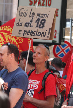 MANIFESTAZIONE FIOM CGIL CONTRO RIFORMA LAVORO