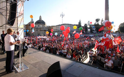 PROTESTA CGIL CONTRO GOVERNO BERLUSCONI
