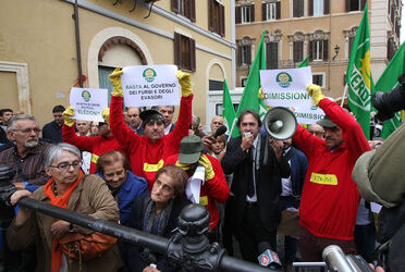 MANIFESTAZIONE VERDI CONTRO BERLUSCONI