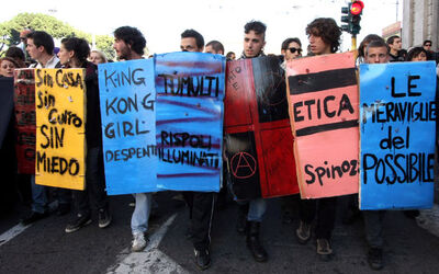 MANIFESTAZIONE STUDENTI E COBAS