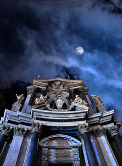 Piemonte Torino Piazza San Carlo Chiesa di santa Cristina e Luna Piemonte Torino Piazza San Carlo Chiesa di santa Cristina e Luna