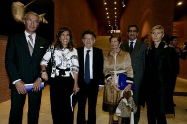 Rome 22 may 2008 Annual Meeting of Confindustria In the picture the new President of Confindustria Emma Marcegaglia with her family. From the left Roberto Vancini Emma Marcegaglia her parents Steno and Mira Marcegaglia Antonio and Carlotta Marcegaglia pho