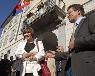 Biasca ricevimento Presidente della Confederazione Micheline Calmy Rey