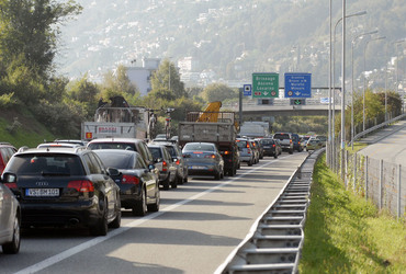 Tenero traffico congestionato