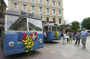 Lugano commiato dai vecchi filobus cittadini