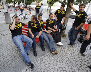 Hockey HC Lugano in piazza Hockey HC Lugano in piazza