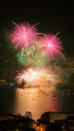 Lugano spettacolo pirotecnico festa Nazionale 1.agosto