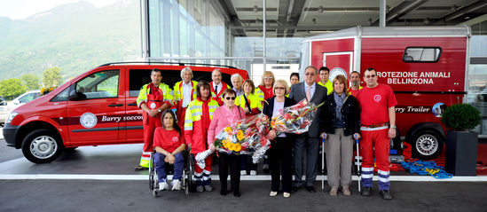 Giubiasco presentazione nuovo automezzo Barry Trailer della SPAB