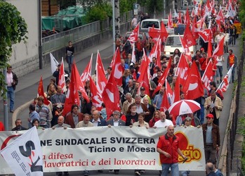 Bellinzona Corteo del 1. Maggio