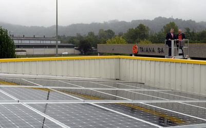 Manno inaugurazione nuovo impianto fotovoltaico progetto Sole per tutti ditta Taiana SA