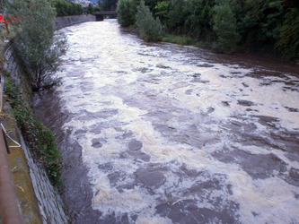 Maslianico Italia inquinamento fiume Breggia