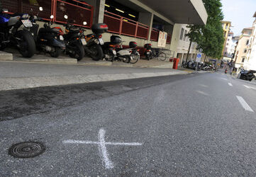 Lugano persona caduta Autosilo Motta