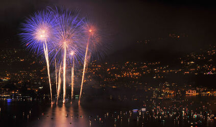 Lugano spettacolo pirotecnico festa Nazionale 1.agosto