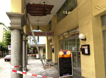 Bellinzona crollo tetto Casa del popoloCasa del Popolo