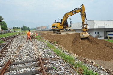 Stabio cantiere ferrovia Stabio Arcisate