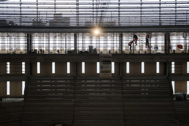 Ambri cantiere nuova pista di ghiaccio Gottardo Arena 