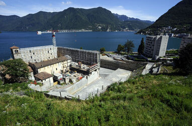 Lugano panoramica cantiere Centro Polo Culturale